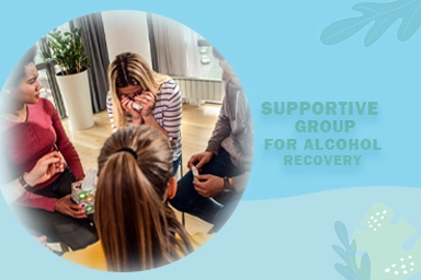 Supportive group session for alcohol recovery