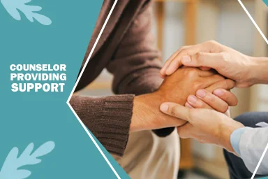 Counselor providing support for cocaine recovery