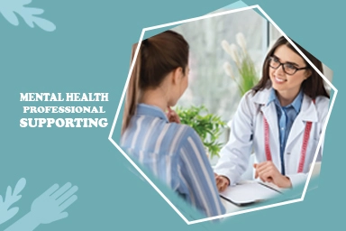 Mental health professional supporting a bipolar disorder patient