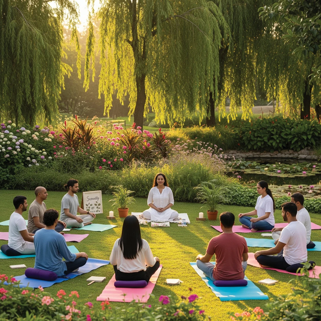Yoga and meditation class